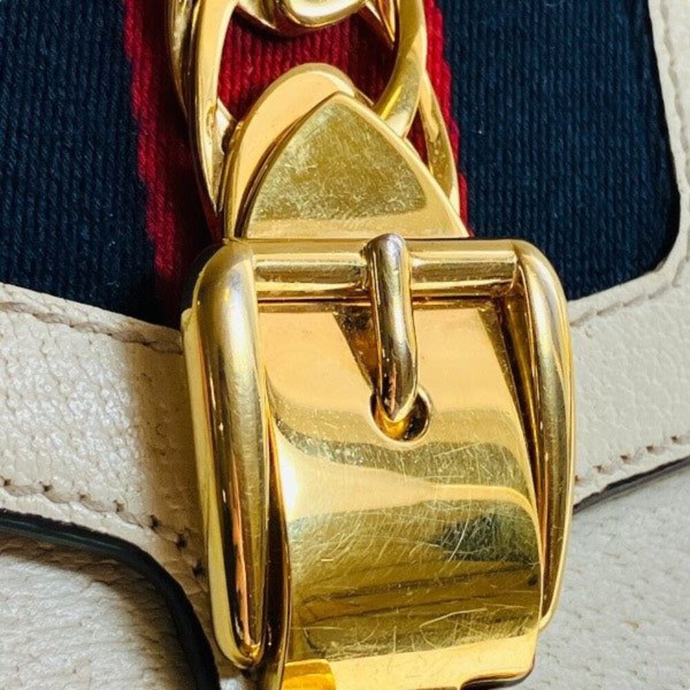 Gucci Sylvie Bee & Star Leather Shoulder Bag - Picture 8 of 9